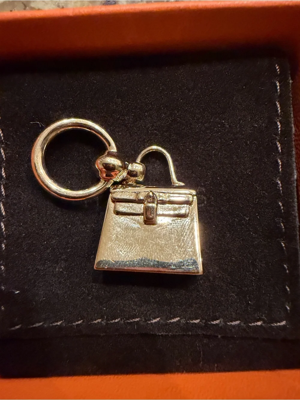 Hermes Kelly Permibrass gold plated Twilly charm Full set